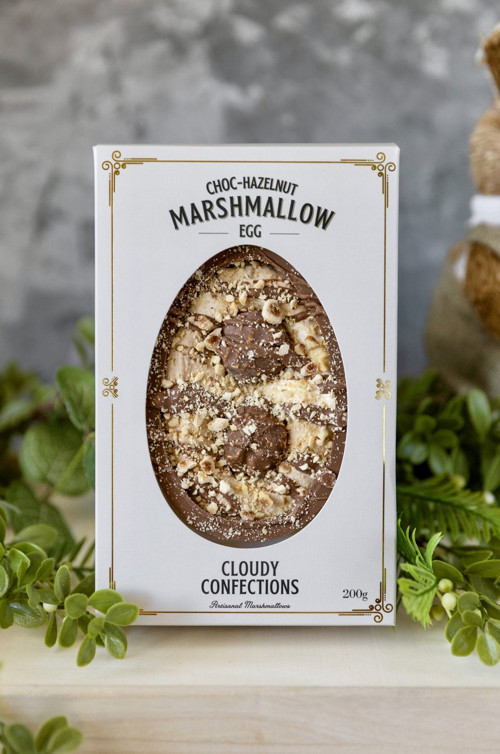 Choc-Hazelnut Marshmallow Easter Egg