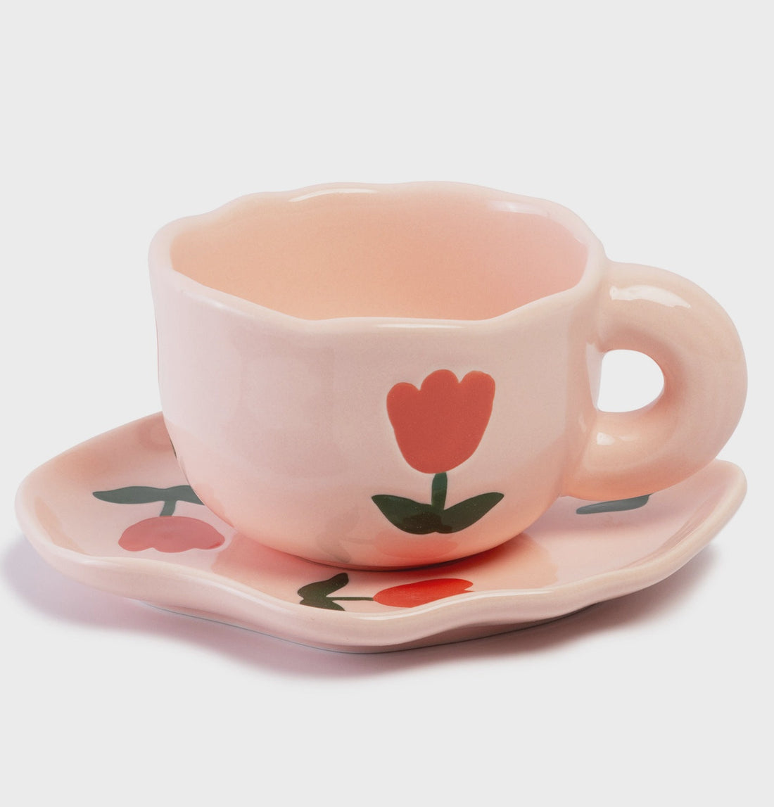Pink Tulip Ceramic Mug