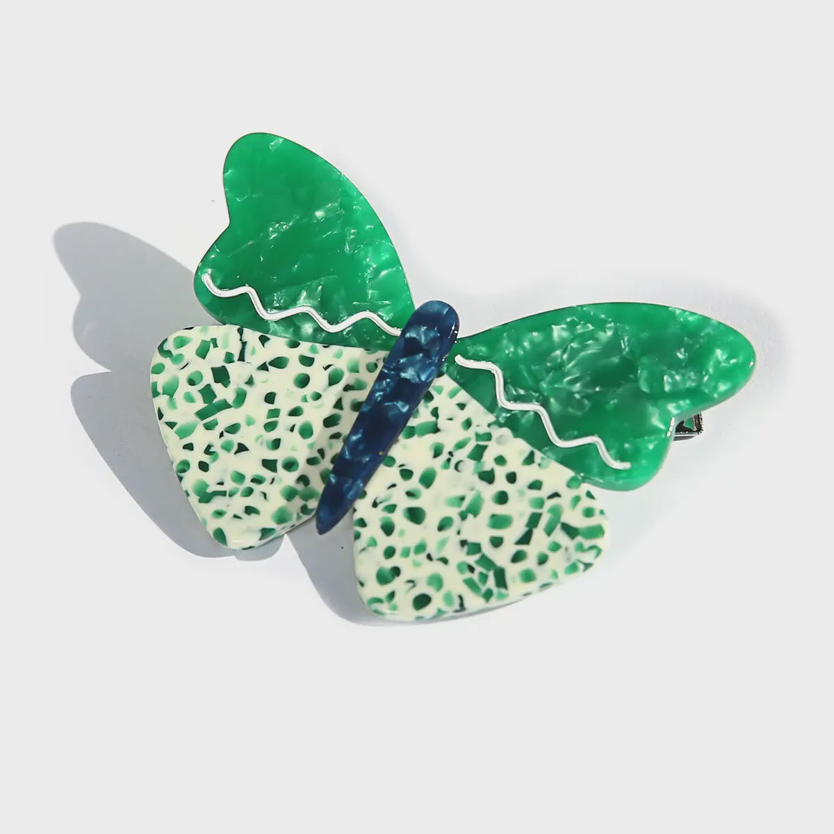 Green Terrazzo Butterfly Clip