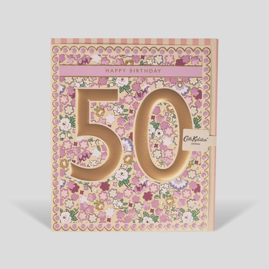 Cath Kidston 50th Birthday Greeting Card