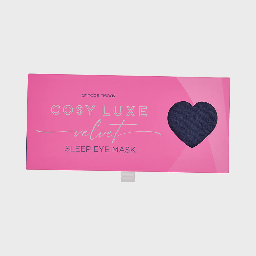 Cosy Luxe Velvet Eye Mask - Sapphire Blue