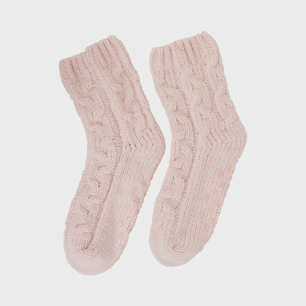 Chenille Room Socks - Pink Quartz
