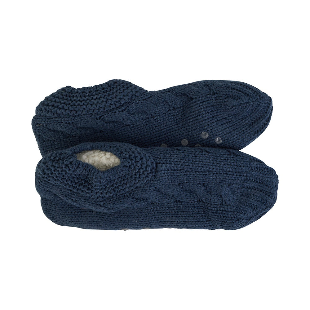 Mens Slouchy Slippers - Navy