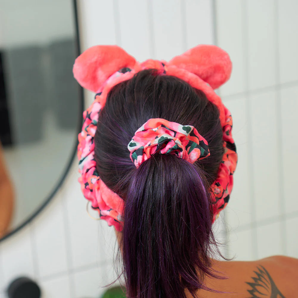 Headband & Scrunchie Set - Midnight Blooms