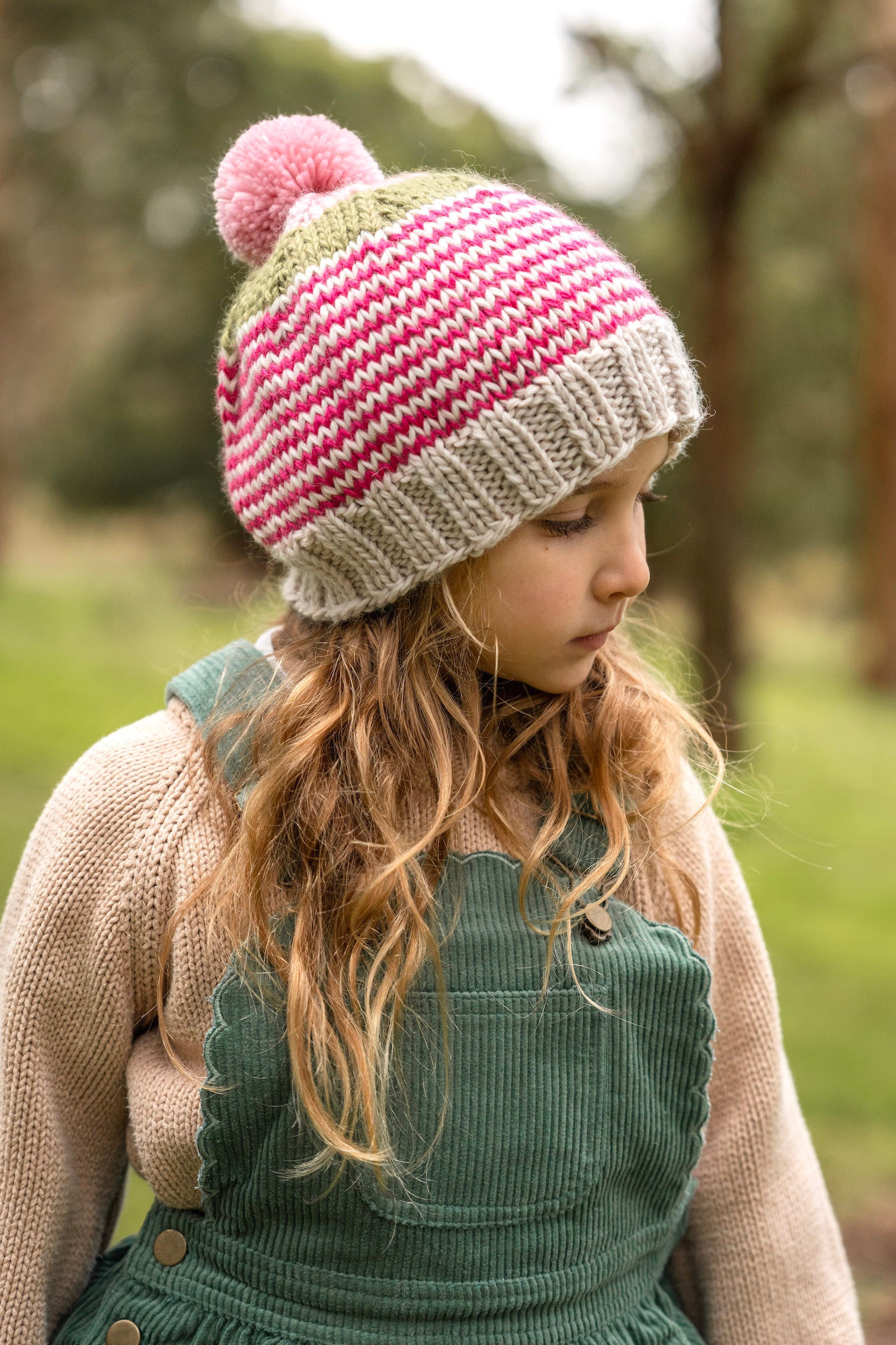 Horizon Beanie - Pink Stripe