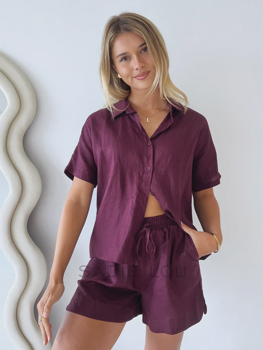 Bronte Shirt - Plum
