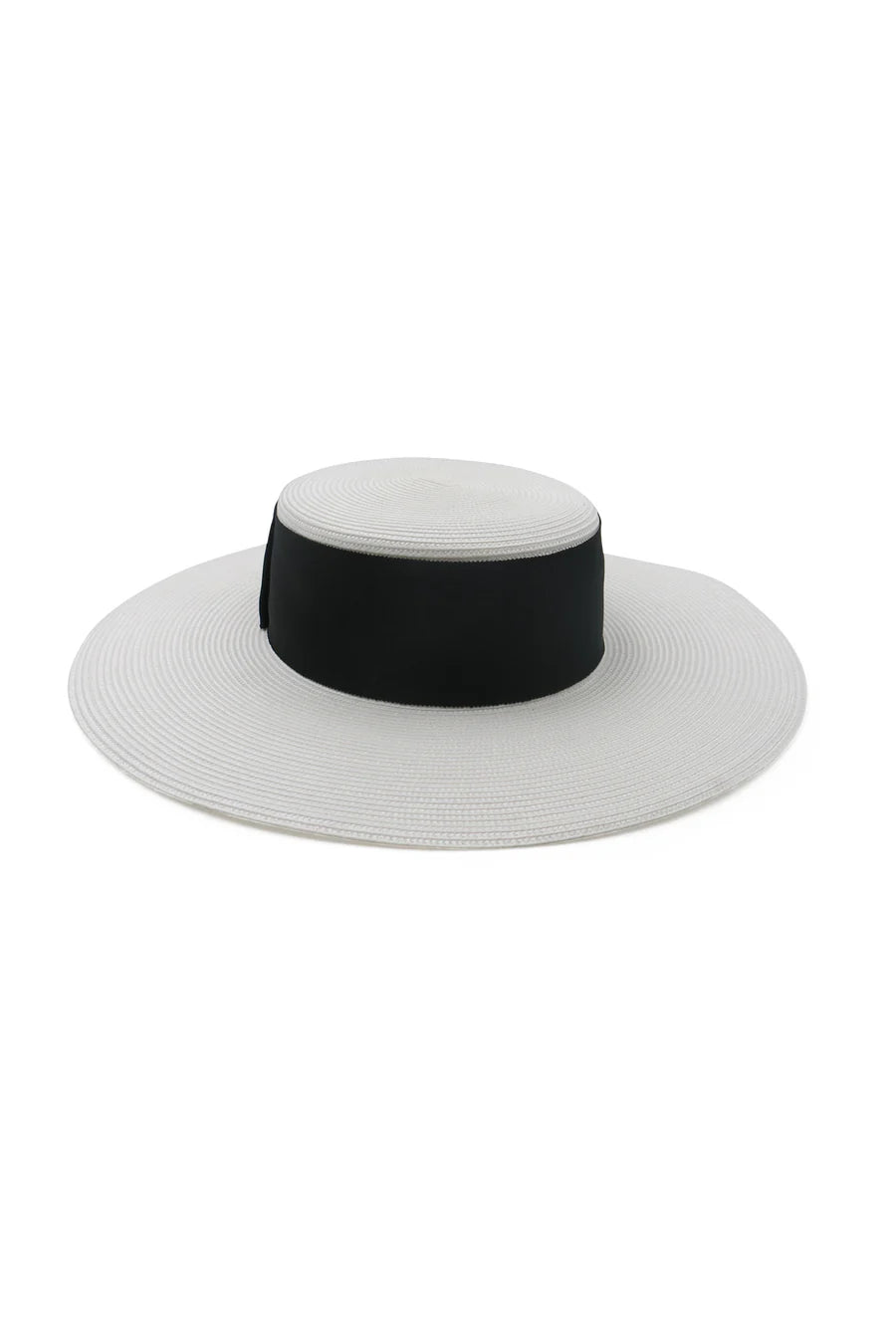 Beyonce Racewear Boater in White/Black