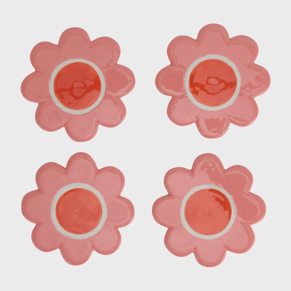 Ceramic Coaster Set - Flower