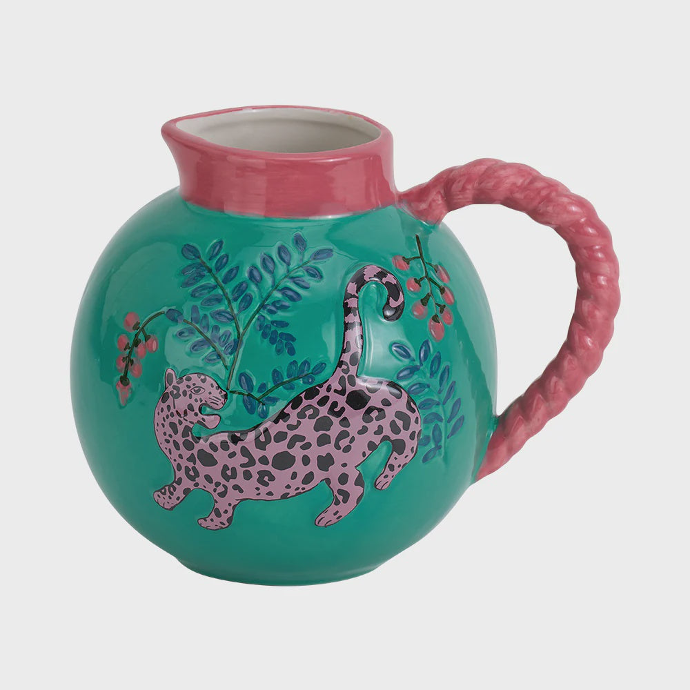 Cheetah Ceramic Jug