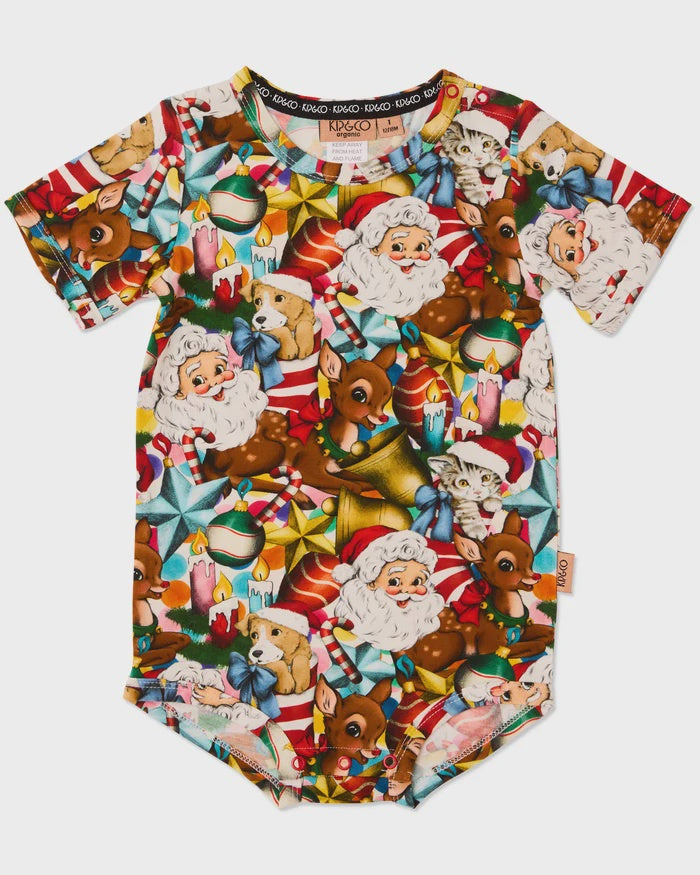 Christmas Time Organic Short Sleeve Romper