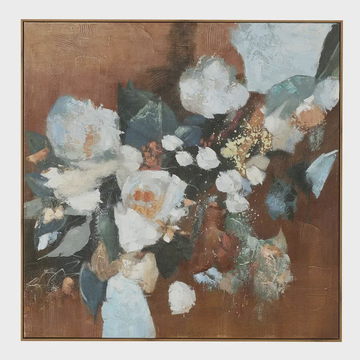 Fiore Teak Frame Oil Painting