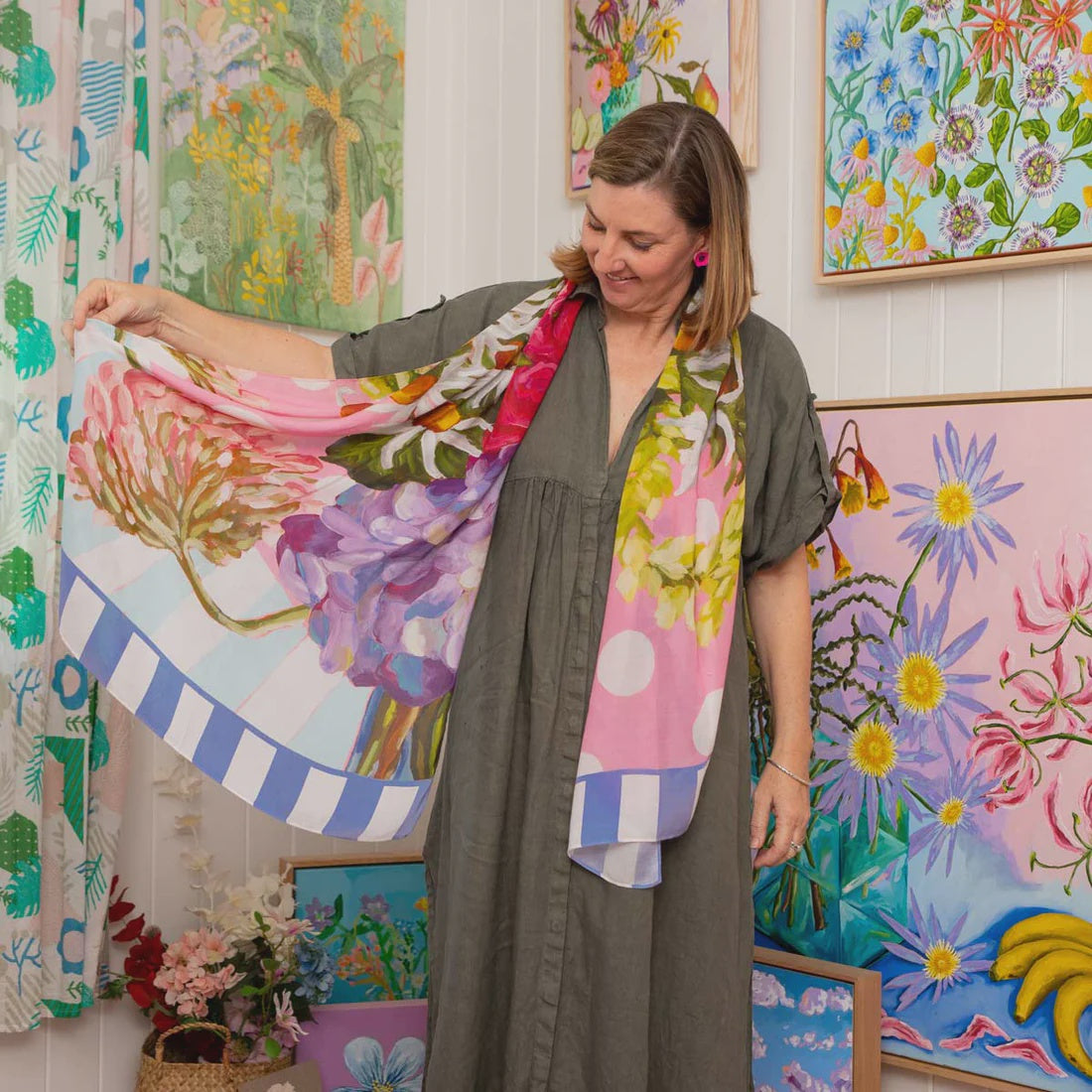 RO x Kate Quinn Here Comes The Sun Long Scarf