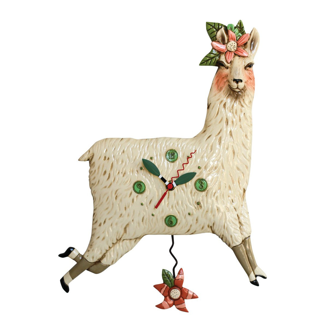 Llama Love Pendulum Clock