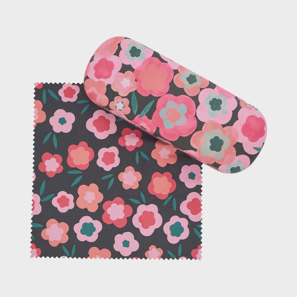 Glasses Case &amp; Cloth - Midnight Blooms