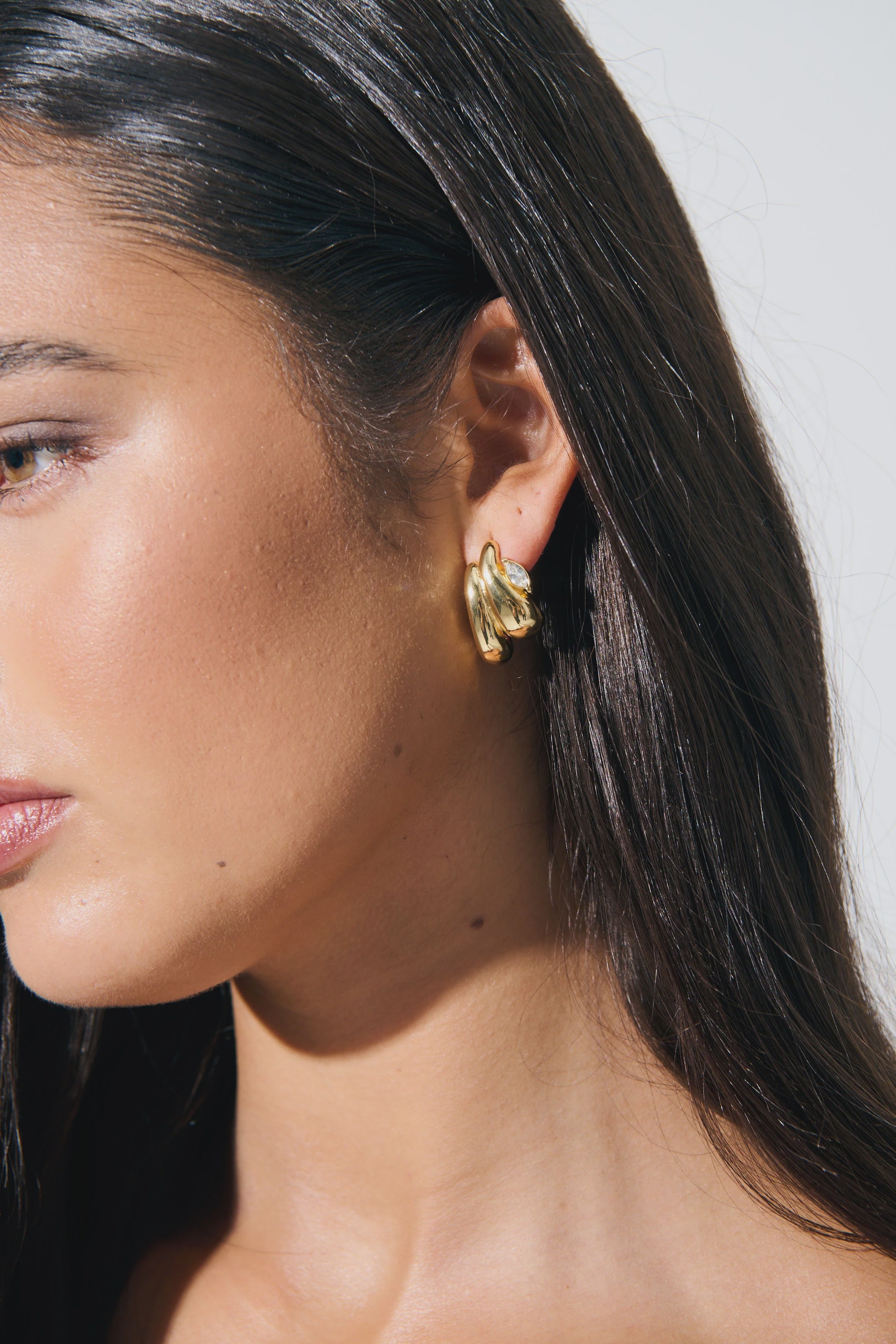 Midas Swirl 18K Gold Plated Earrings