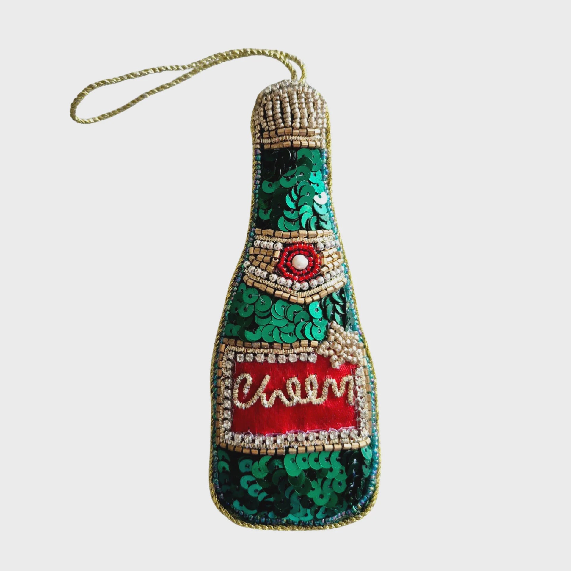 Cheers Bottle Christmas Tree Decoration