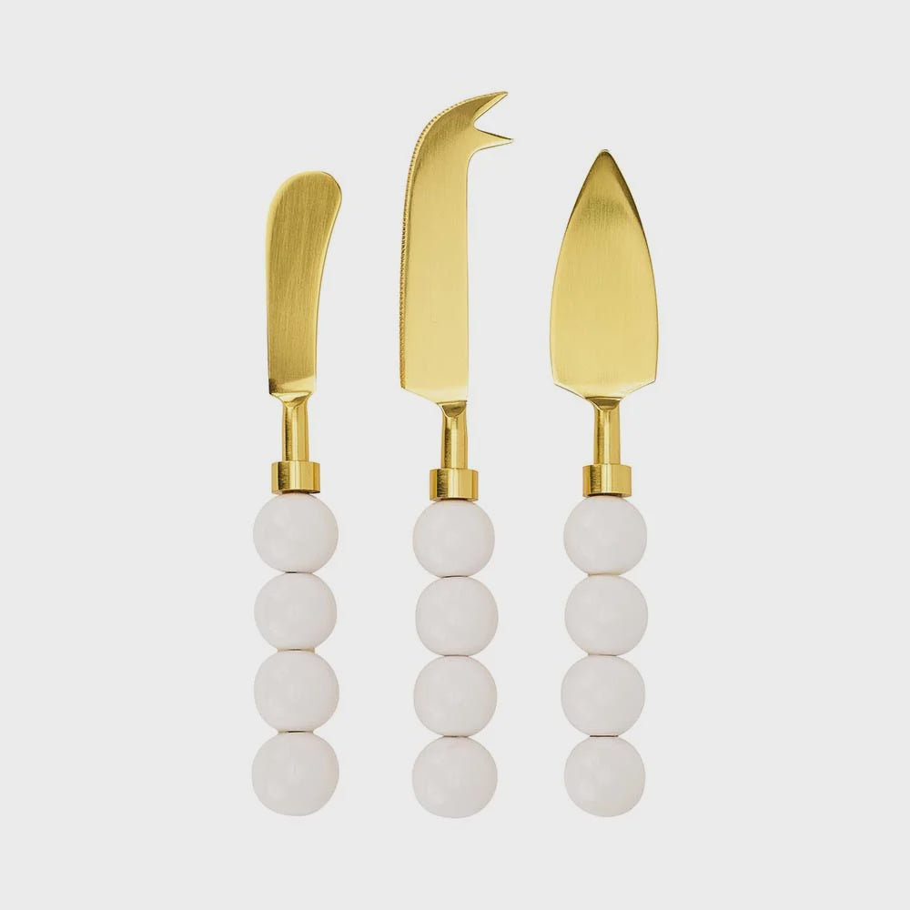 Orb Cheese Knife Set - White