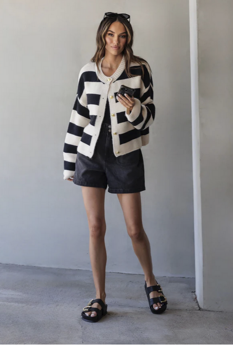 Reeves Stripe Cardigan