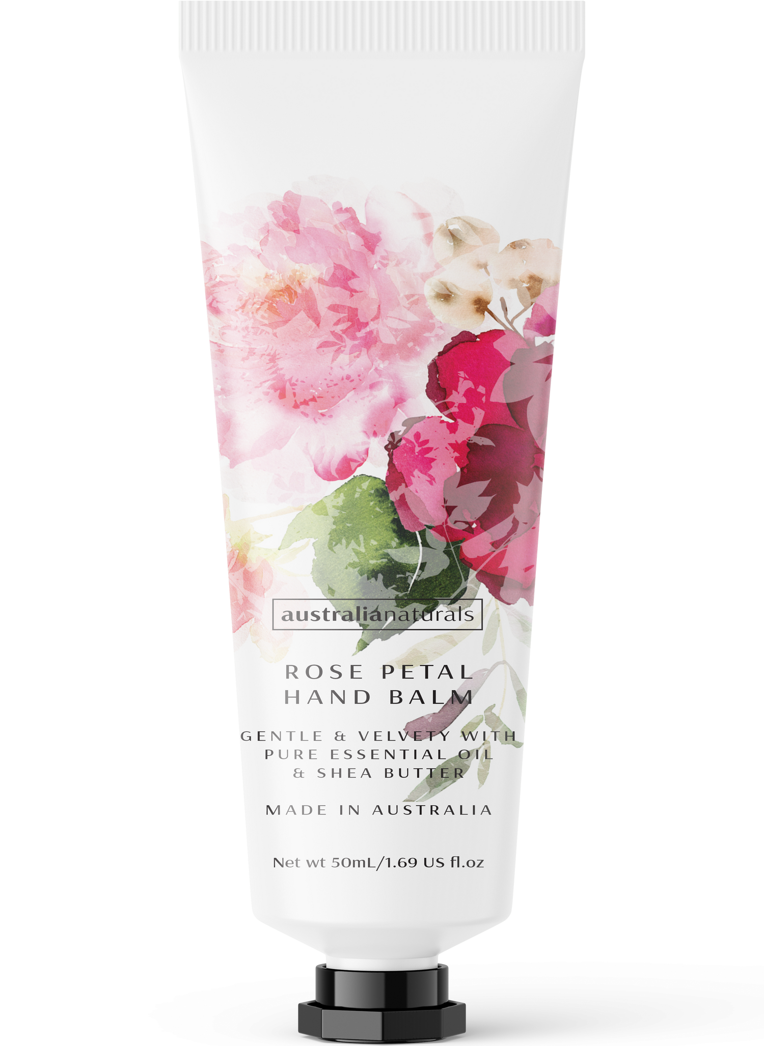 Australian Naturals Watercolour Florals Rose Hand Cream 50ml