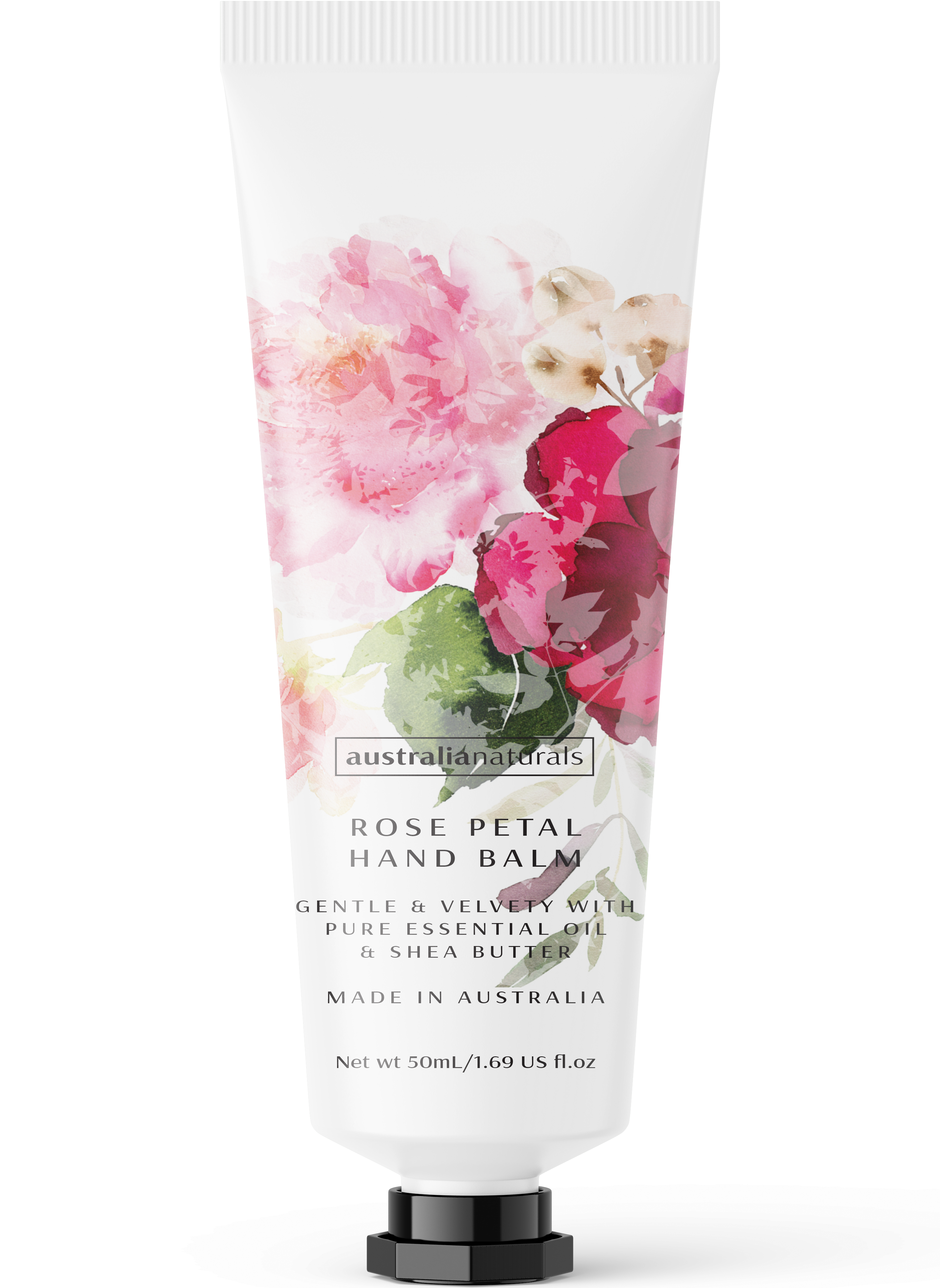 Australian Naturals Watercolour Florals Rose Hand Cream 50ml