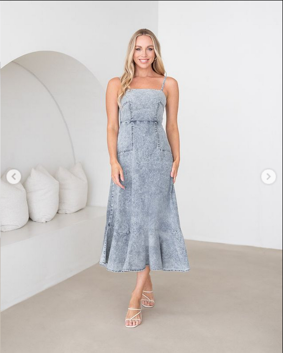Profile Denim Midi Dress