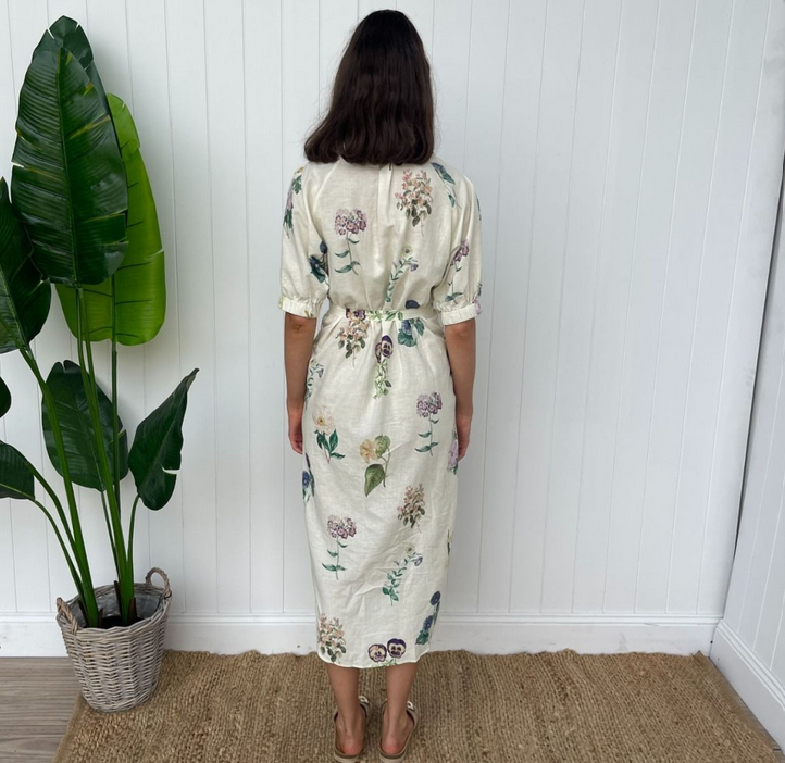 Long Dress in White Flower