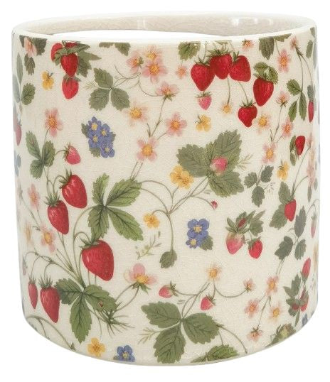 Strawberry Field Planter Green & Red Large