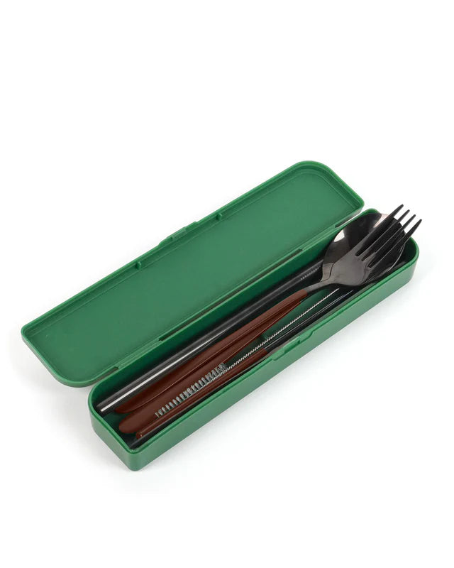 Take Me Away Cutlery Kit - Black & Chocolate