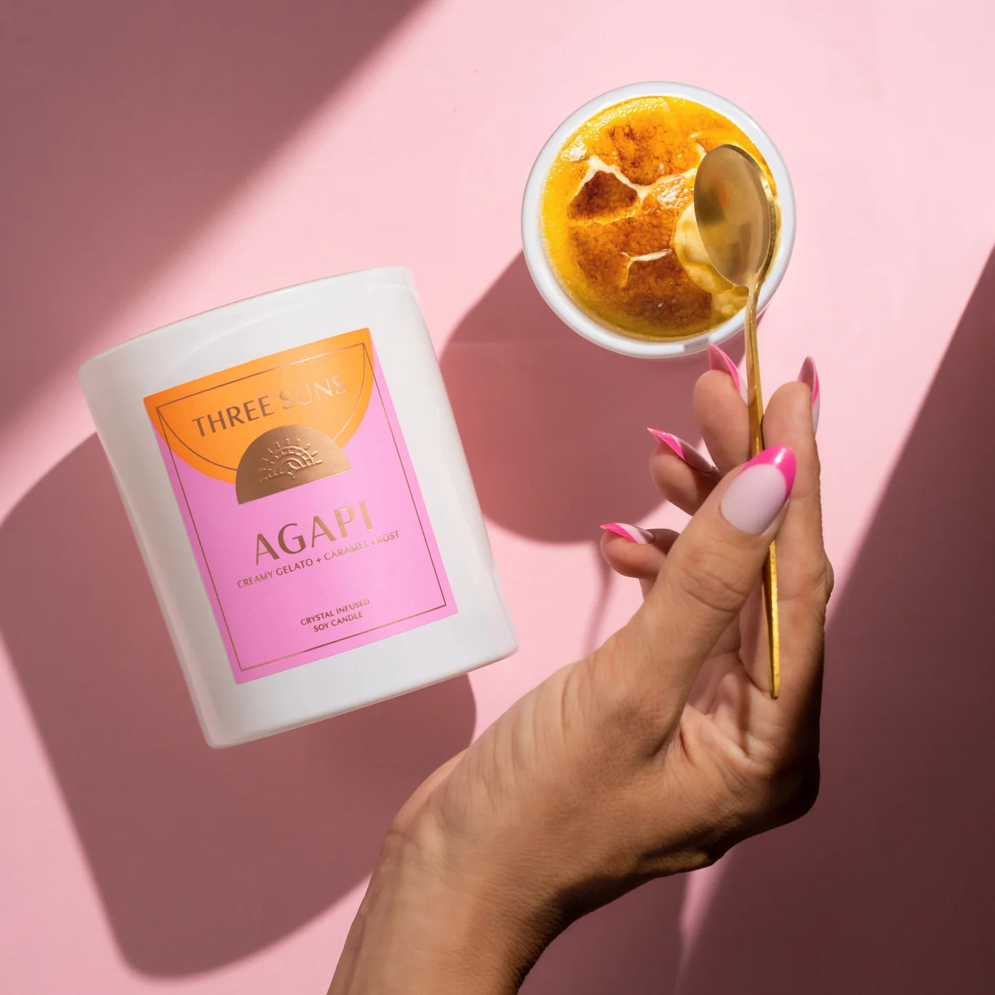 Three Suns Crystal Candle - A&