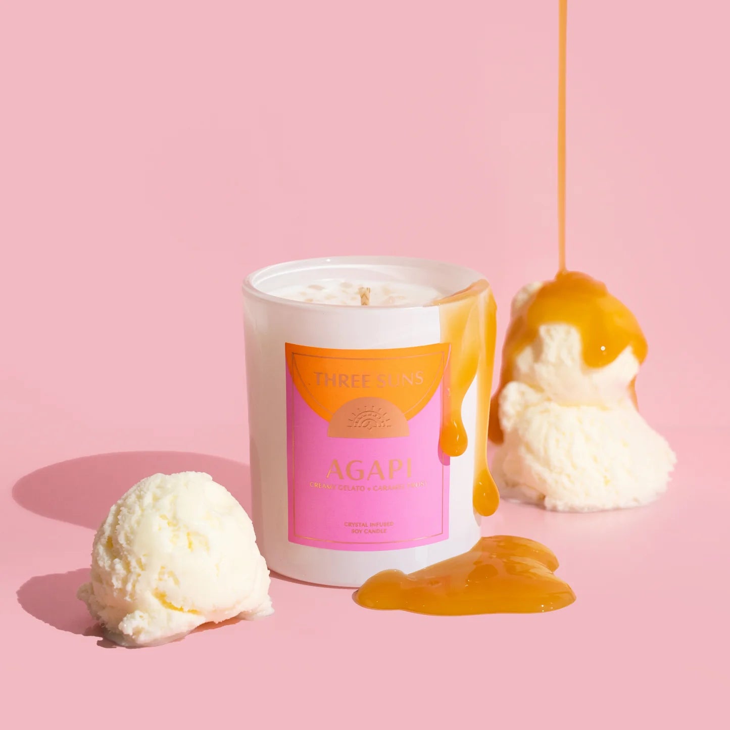 Three Suns Crystal Candle - A&