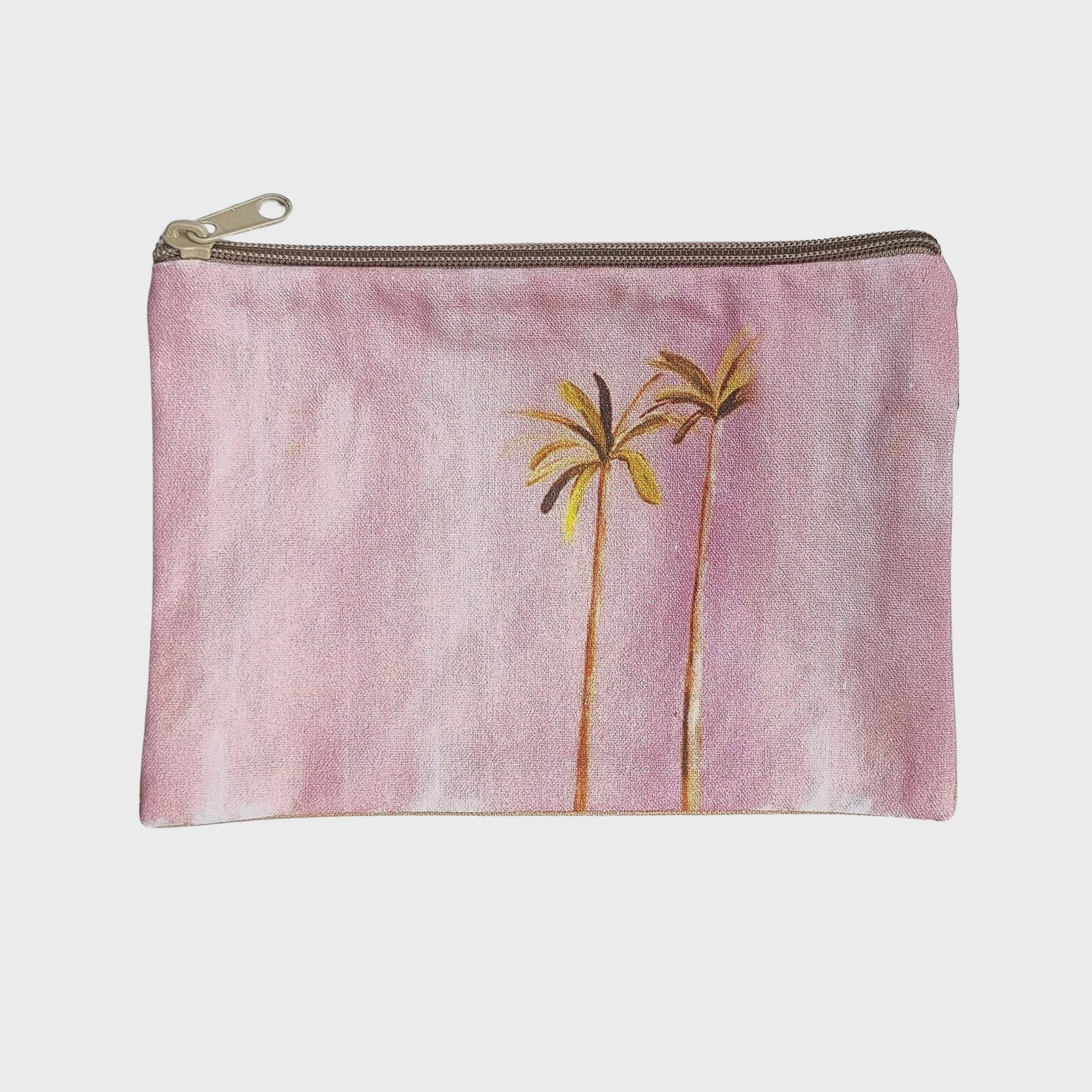 Pink Palm Tree Coin Purse