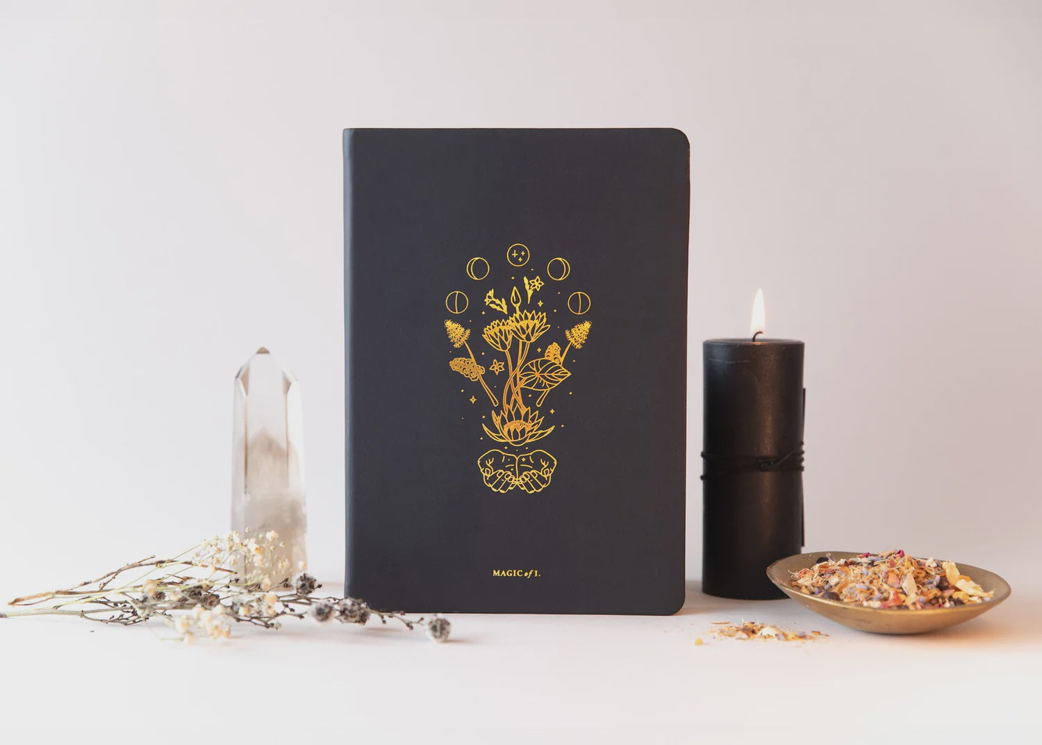 Magic Of I A5 Journal - Botanicals VII Black