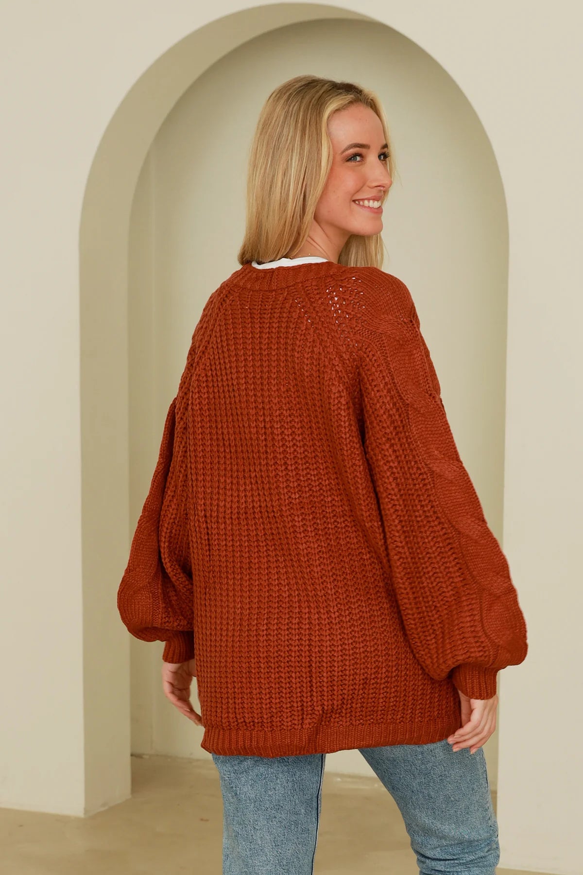 Marley Cardigan - Rust