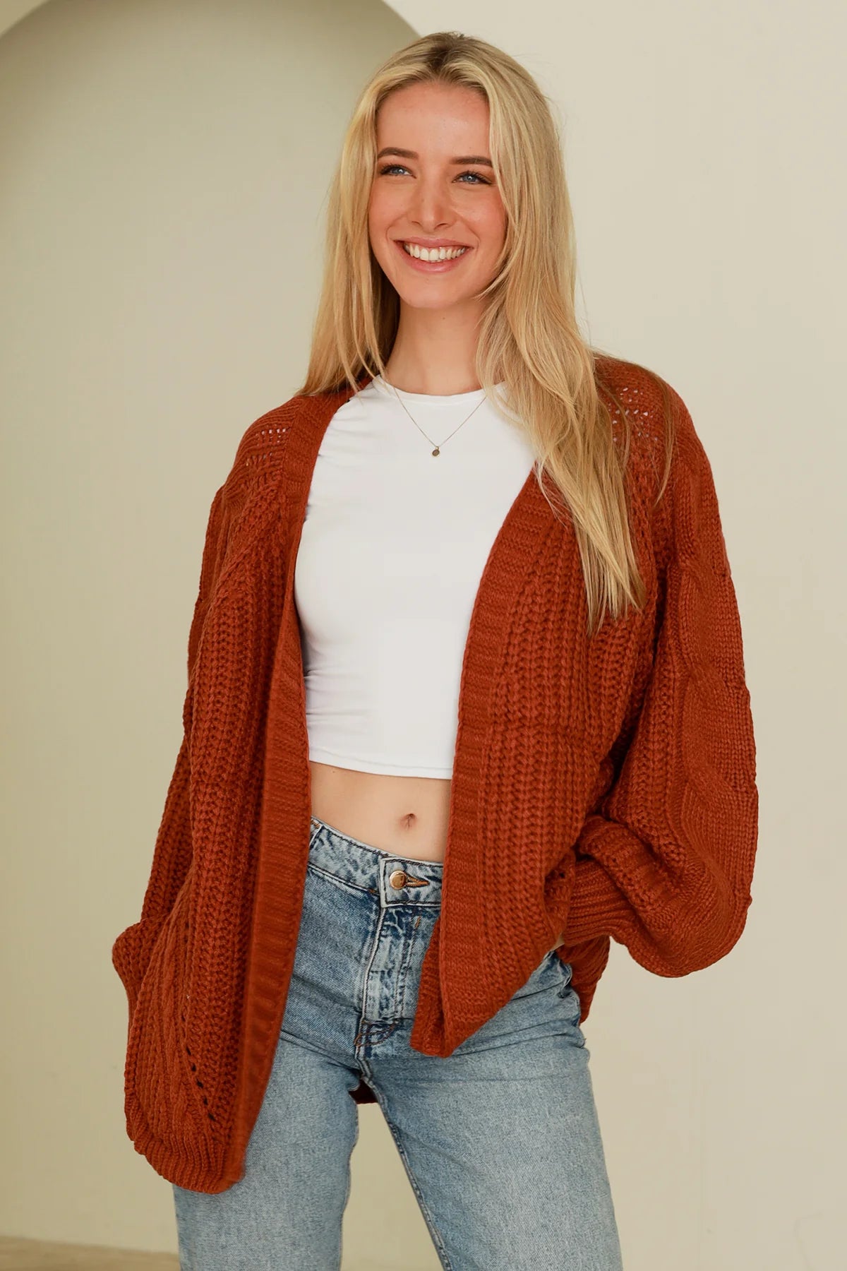 Marley Cardigan - Rust