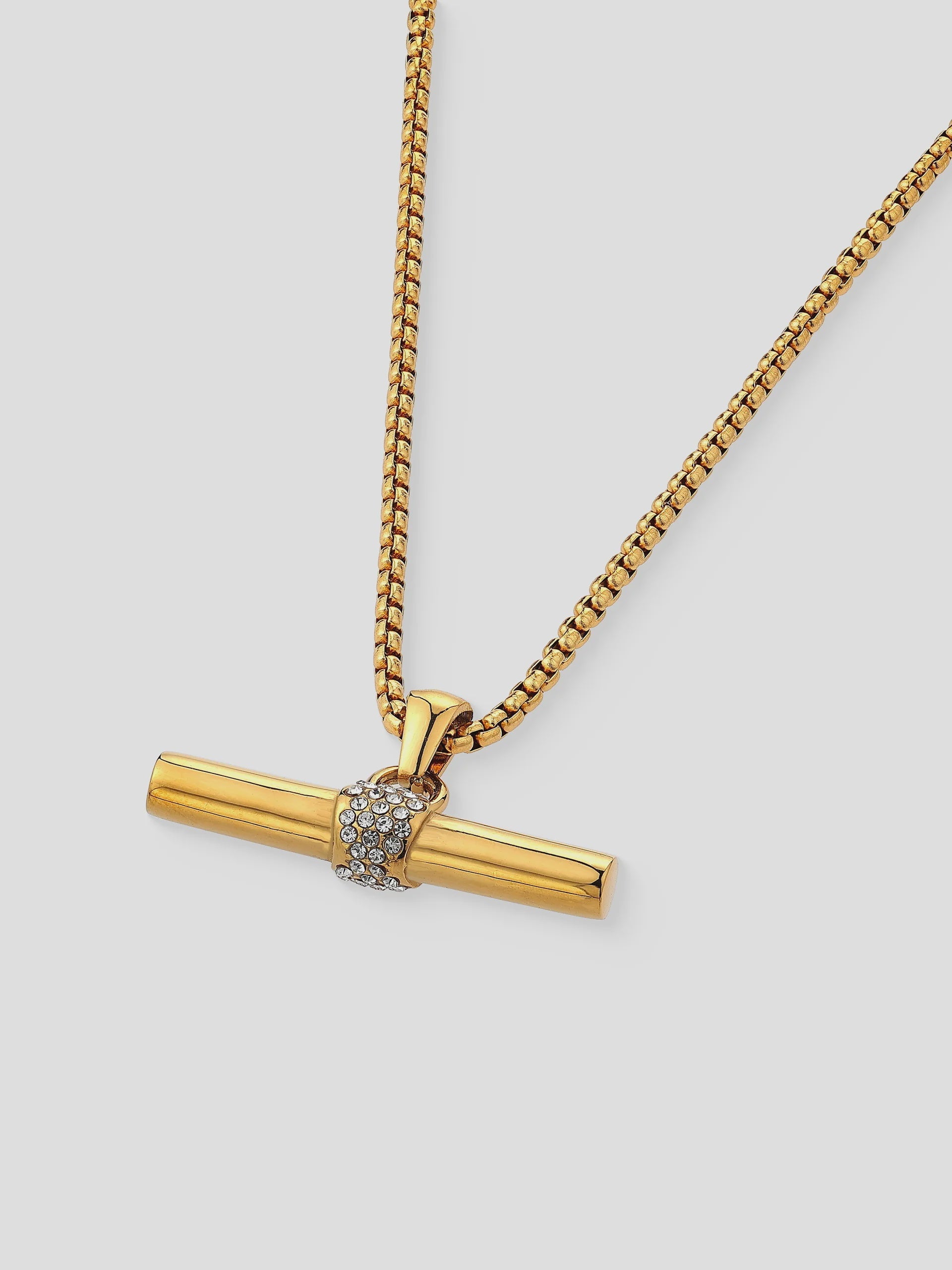Vivienne T-Bar 18K Gold Plated Necklace