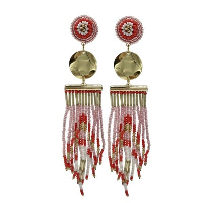 Tasman Earrings-Pink