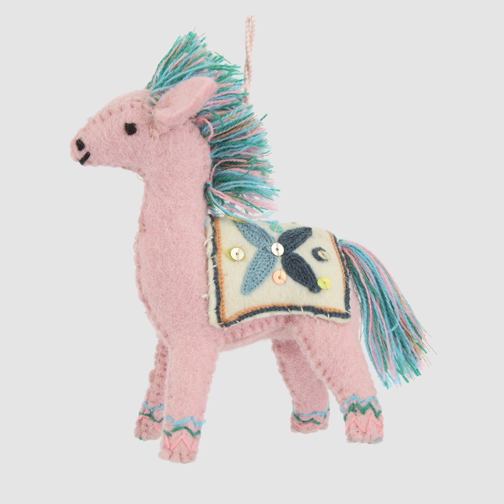 Marrakech Saddled Horse Decoration Pink