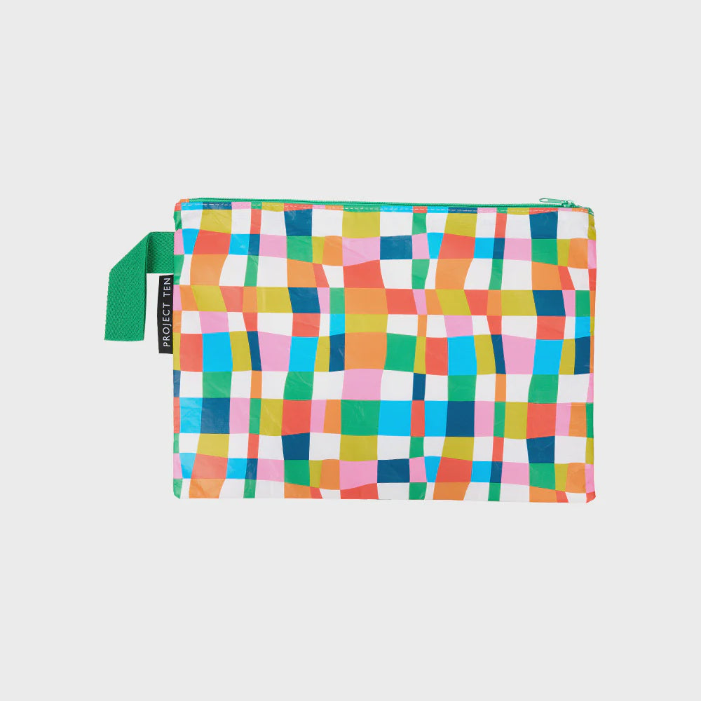 Project Ten - Zip Pouch - Rainbow Weave