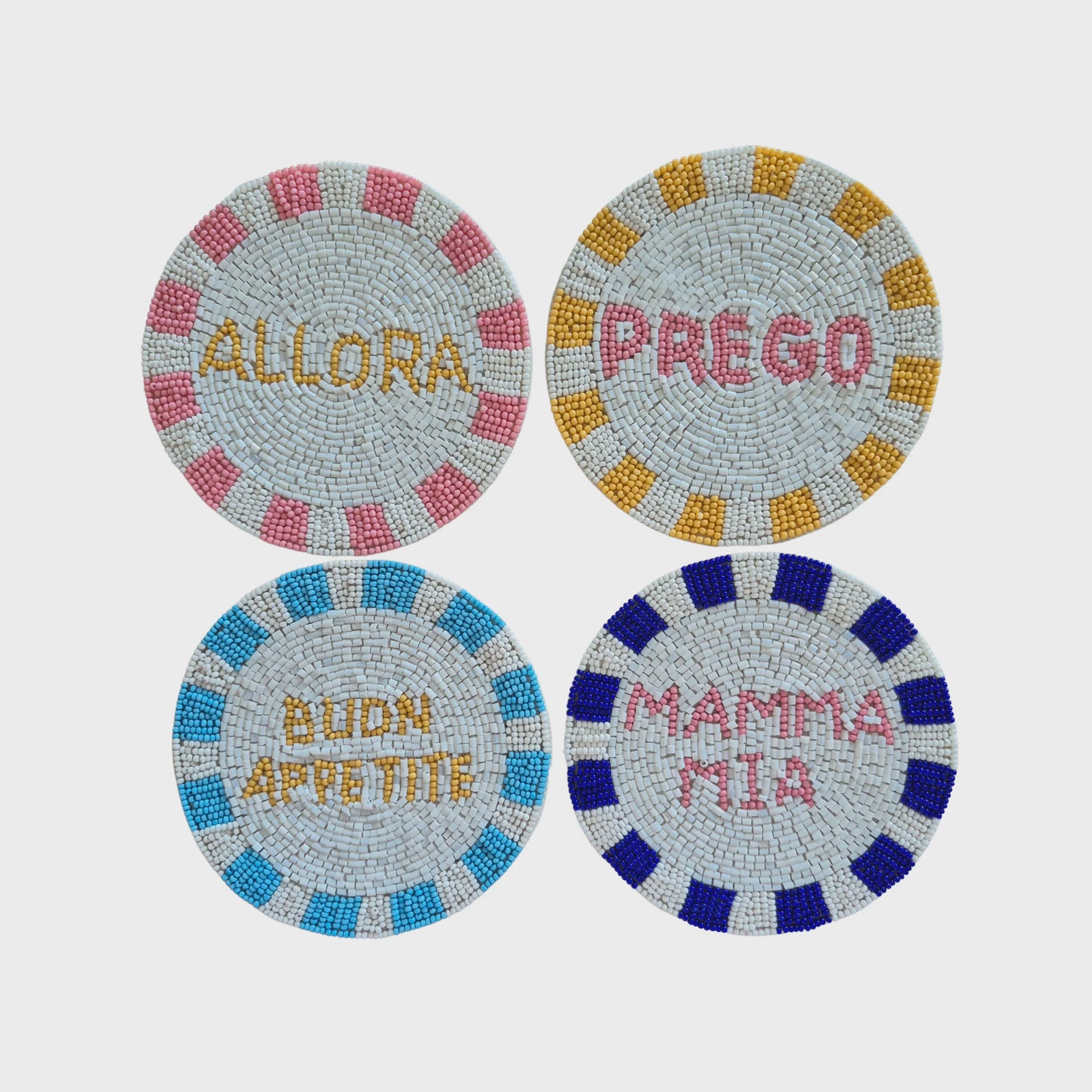 Allora Beaded Coaster Set of 4