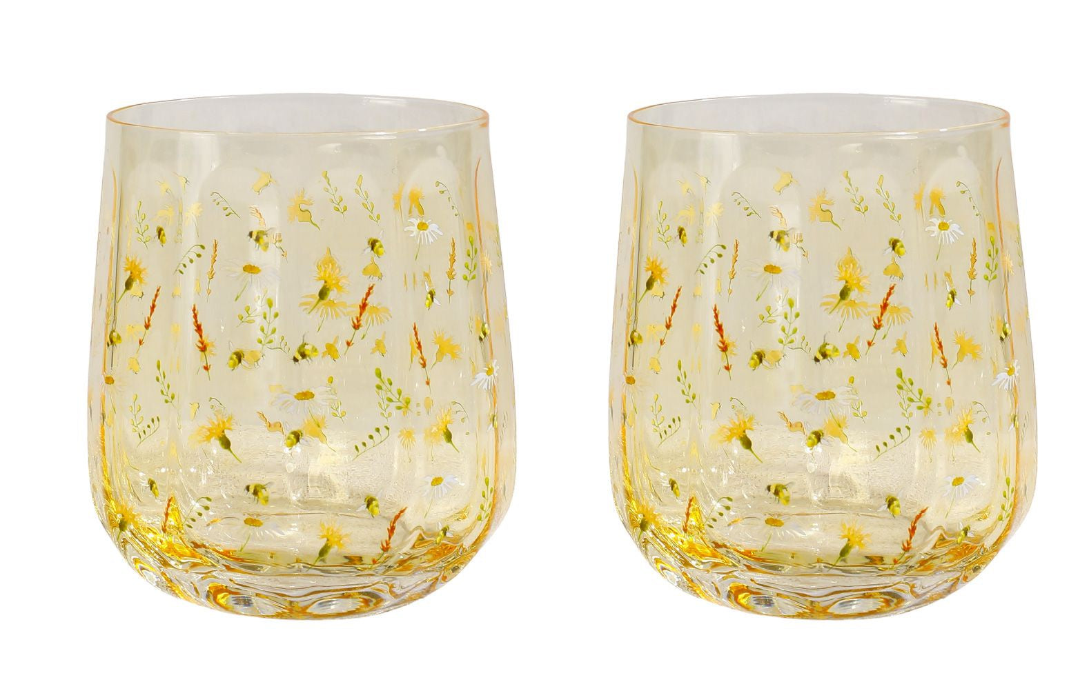 Bee Meadow Glass Tumbler Set of 2