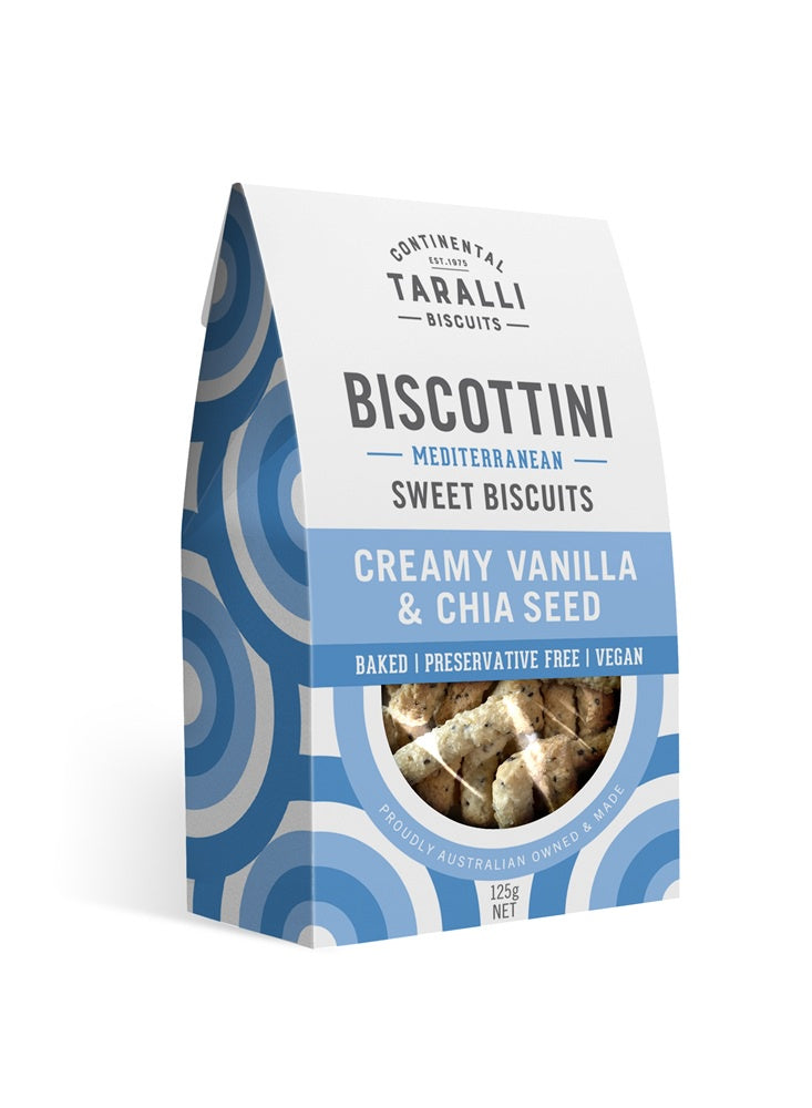 Creamy Vanilla & Chia Seed Biscottini
