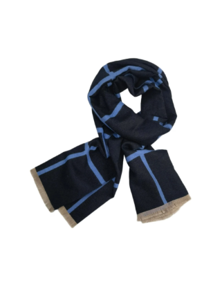 Block Scarf - Navy