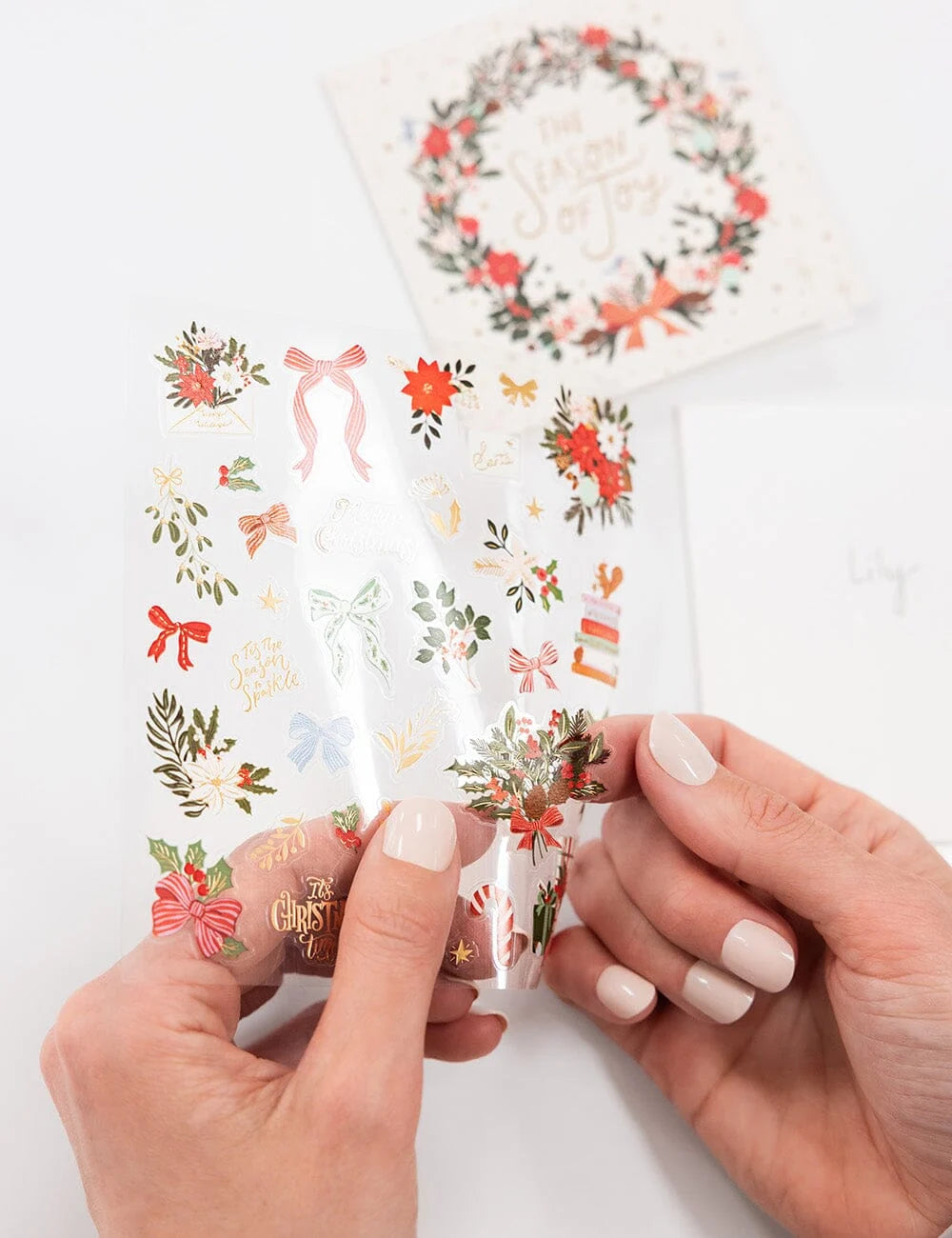 Christmas Bows & Florals Sticker Sheet