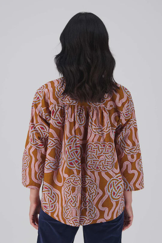 Milwaukee Loveknots Shirt Caramel in Cotton