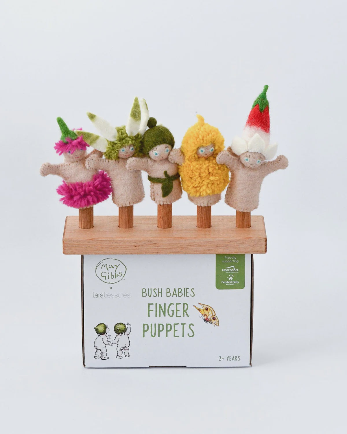 May Gibbs x Tara Treasures Bush Babies Finger Puppets