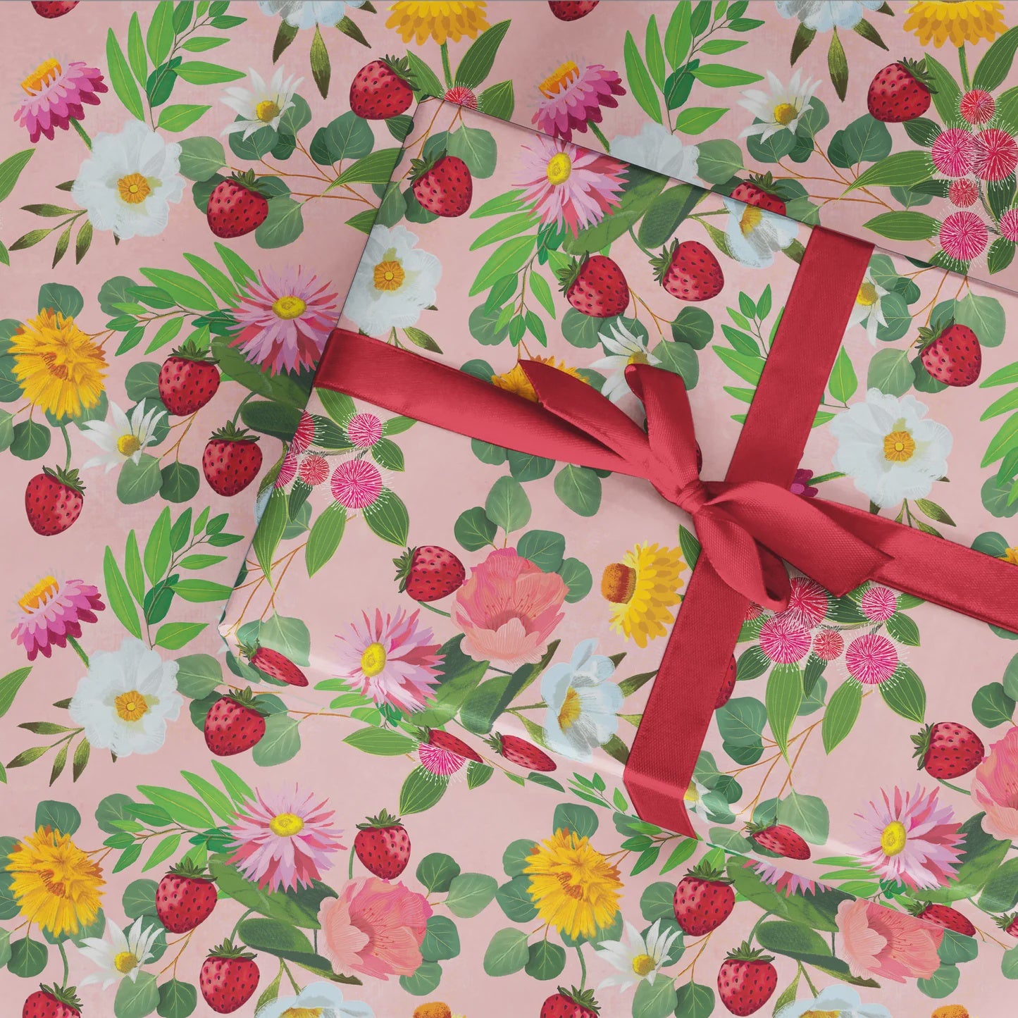 Lalaland Wrapping Paper - Bush Party Strawberries