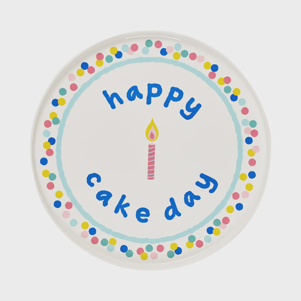 Happy Cake Day Ceramic Serving Plate