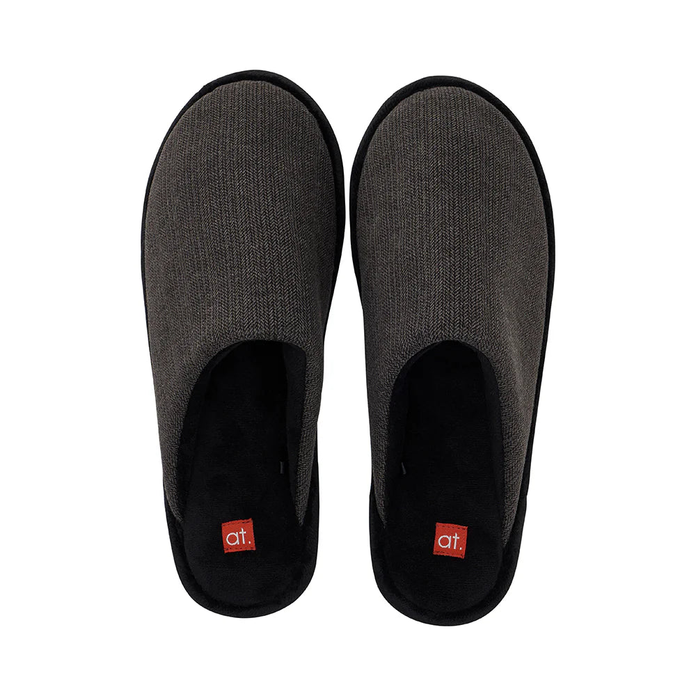AT Mens Slippers - Cosy Sherpa Charcoal
