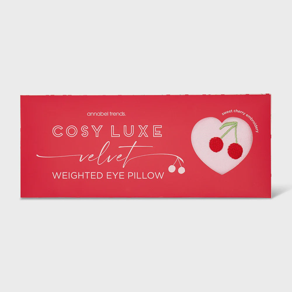 Velvet Eye Rest Pillow - Cherry