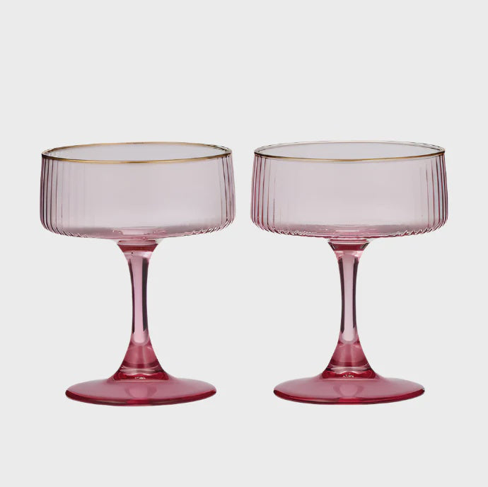Clara Glass Coupe Set of 2